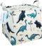 LANGYASHAN Square Storage Baskets, Waterproof Canvas Children Laundry Nursery Hamper, Toy Organizer Room Decor
