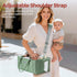 VKSAO Baby Essentials Diaper Caddy Organizer Portable Storage Basket with Shoulder Strap & Stroller Hooks, Splashproof