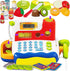 FUNERICA Toy Cash Register with Scanner, Microphone, Interactive Calculator, Grocery Food, Pretend Play Money