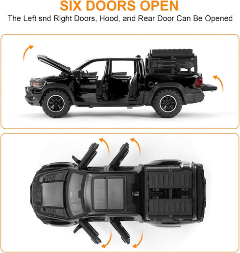 Mammoth 3+ 1:32 Toy Pickup Truck Model Car Vehicle Toy for Kids Boys Years, Diecast Metal Truck with Sound and Light