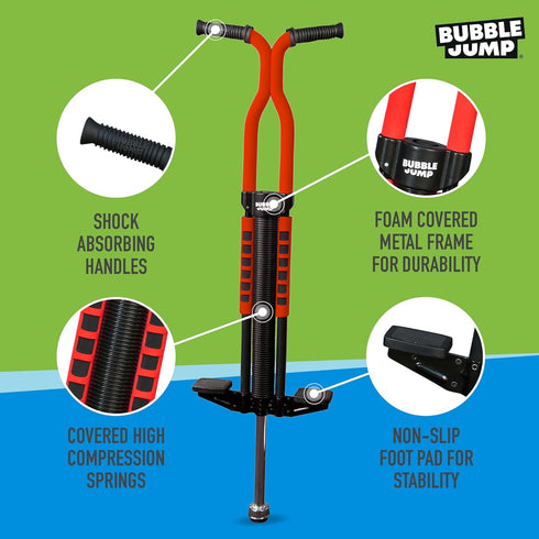 Pogo Stick for Kids Age 10 & Up, Red - for Boys, Girls, Teens & Adults 80 to 160 Lbs, High Jumping Pogo Sticks