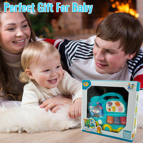 Baby Music Toys for 12-18 Months, Animal Baby Piano Musical Light Infant Toys, Birthday Gift for 1-2 Year Olds