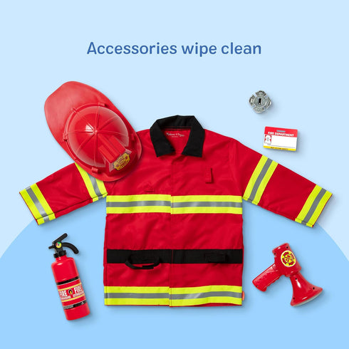 Set Melissa & Doug Fire Chief Role Play Costume Dress-Up