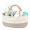 Maliton Diaper Caddy Organizer for Baby - Cotton Rope Gift Basket, Portable Nursery Storage for Baby Stuff