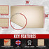 2' 3' Silicone Battle Grid Mat for TTRPG | Parchment x Dungeon Master Mat. for use with Dry Erase Markers.