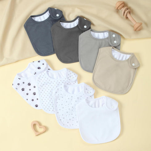 Set 0-12 Waterproof Baby Bibs for Boys & Girls Soft and Absorbent Bandana Drool Bibs for Infant Newborn Months