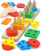 Montessori Toys for 1-3 Years Old Boys Girls, Wooden Sensory Toys for Ages 2-4, Toddler Learning Activities