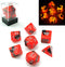 Bescon Two-Tone Glow-in-The-Dark Polyhedral Dice Set, Luminous RPG Dice Set d4 d6 d8 d10 d12 d20 d% Brick Box Pack