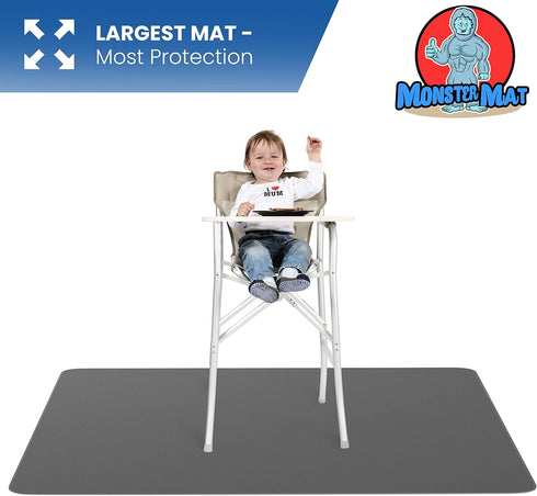 60 60 5ft 5ft (60" 60") Super Jumbo Splat Mat x Extra Large Waterproof and Washable Protective Mess Mat for Floors