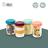 Set 4 (8oz Babymoov Baby Glass Food Jars, of Each) BPA-Free Storage Containers, Leakproof Lids, Microwave, Freezer