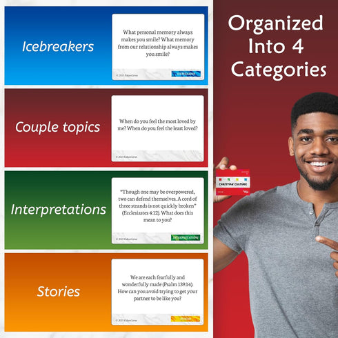 Christian Culture Couples Edition, Conversation Starters for Meaningful Discussions, Christian Cards Gift