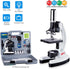 AmScope 120X-1200X Beginner Microscope STEM Kit, 52-pcs with Metal Body, LED Light, and Carrying Box