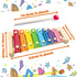 Wooden Xylophone for Kids, Toddler Toy with 2 Mallets, 8 Diatonic Keys for Educational Gifts