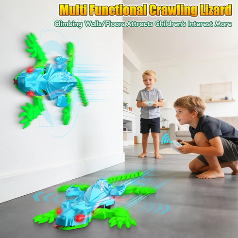 6+, TWFRIC Wall Climbing Gecko Lizard The Rechargeable Remote Control Car Toy - Exciting RC Crawlers for Kids Ages