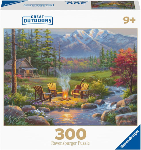 300 Ravensburger Riverside Livingroom Puzzle - Part of Great Outdoors Series | Unique Piece Challenge for Adults |