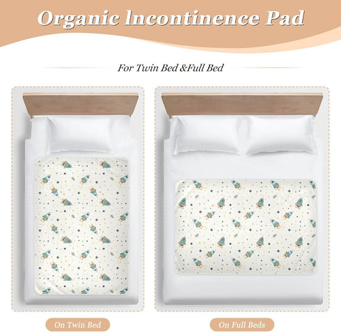 siphylline 52" 34" Cartoon Sky Rockets Cute Extra Large Resuable Changing Pad Covers Soft Absorbent Diaper Changing Pad
