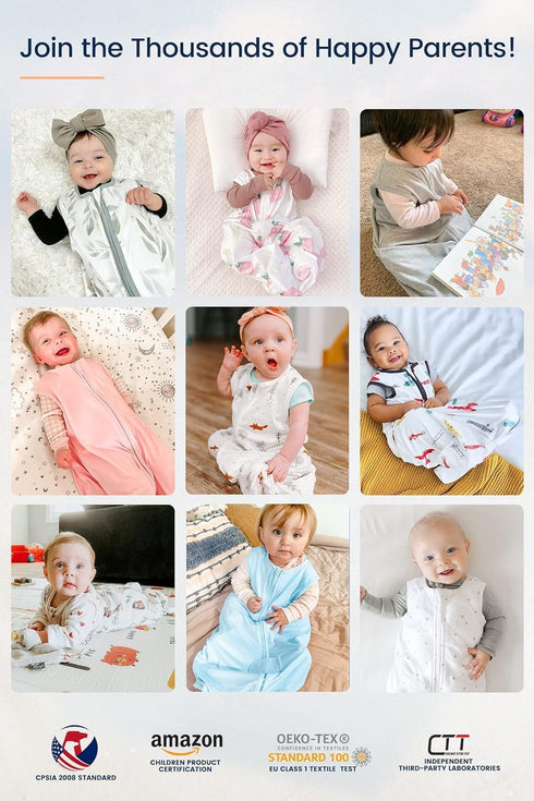 TotAha Sleep Sack 6-12 Months, 0.5 TOG Summer Light Sleeping Sacks, Buttery Soft Baby Sleep Bag with 2-way Zipper