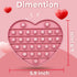 Pink Heart Shaped Pop Bubble Fidget Toy, Valentines Sensory Toy with Letters & Numbers for Kids