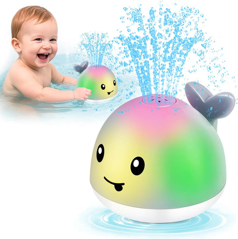 WAVISA Light Up Whale Bath Toys Sprinkler for Babies 6-12 12-18 Months,