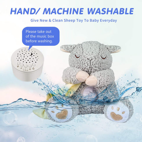 BEREST Rechargeable Baby Sleep Soother, Mom's Heartbeat Babies Cry Sensor Lullabies & White Noise Sound, Nursery Decor