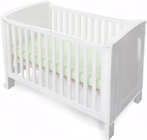emopaw Breathable Mesh Crib Mosquito Net with Two-Way Zippers, Universal Baby Crib Cover,