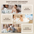 GILPWA Diaper Caddy, Baby Changing Table Organizer, Detachable Clear Acrylic Diaper Storage for Wipe Dispenser, Wipe