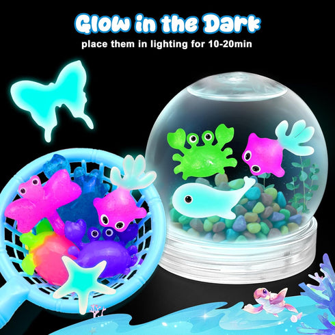 20 20 3D Set CL FUN Magic Gel Water Toy Elf: Aqua Squishy Maker DIY Gels with Fairy Animal Mold Kits - Handmade Magical