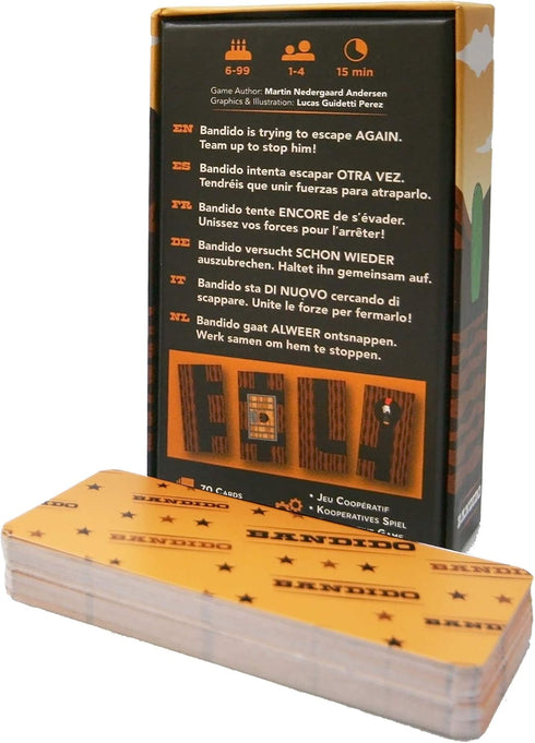 6+, 1-4 15 Bandido Card Game - Cooperative Strategy and Route Building Fun! Fun Family Adventure Game for Kids
