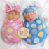 Set, Little Sleepies Swaddle & Hat Baby Swaddles Newborns, Soft Viscose from Bamboo Swaddle Blanket Wrap (Blue Cookies