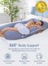 55 Inch QUEEN ROSE Pregnancy Pillow, U Shaped Full Body Pillows for Sleeping Support, Maternity Pillow for Pregnant