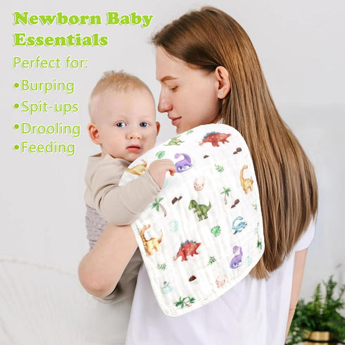 6 Pack 100% 20''x12'' 6 decalsweet Baby Burp Cloths Muslin Washcloths Muslin Burp Cloths Cotton Large Soft Layers Baby