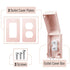 Bates Baby Safety Outlet Cover Box, Pink Plug Covers for Baby Proofing, Socket Covers for Child Safety
