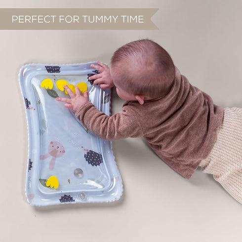 Tummy Tummy Tummy Taf Toys Time Water Mat for Babies - Stimulating Rabbit & Hedgehog Time Sensory Mat with Water Fill