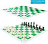 Set 20'' Board-3.75'' 2 1 Travel Chess Silicone Chess King Height Plastic Piece, Extra Queens & Storage Bag
