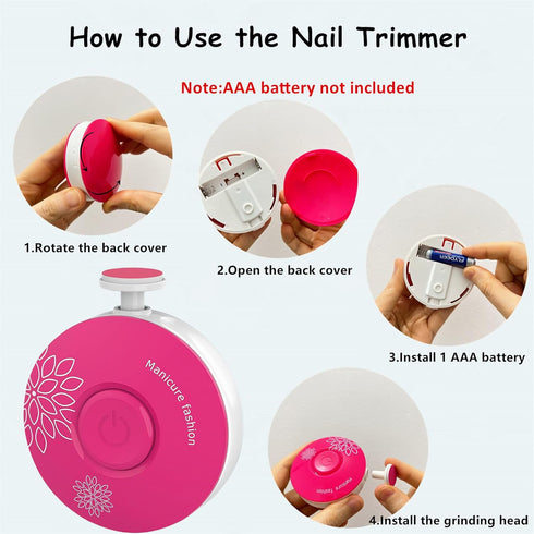 Trimmer Trimmer 6 Baby Nail Electric, Safe + Easy Baby Nail File, Baby Nail Clippers Nail Kit for Newborn Infant