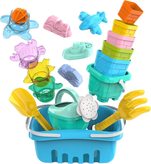 utoyz Splash & Sand Adventure Set Beach Toys for Toddlers with 18 Pcs