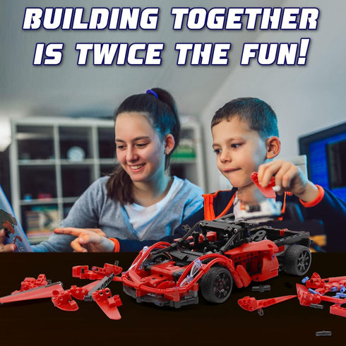 WISEPLAY 380PCS Stem Projects for Kids Ages 8-12, RC Car Kits to Build, STEM Building Toys, Great Gift for Boys