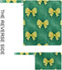Burbuja 2 Pack, 2 Green Yellow Bows Wet Dry Bags for Baby Cloth Diaper Waterproof Reusable Wet Bag with Zippered