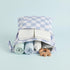 Pack 2 Ohocut Blue Checkered Waterproof Wet Dy Diaper Bag for Baby Essentials, Travel, Swimsuit, Beach Bag Accessories