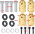 RCLIONS 12mm Brass Wheels Spacers +20mm Extension Wheel Hubs Hex for TRX4 1/10 RC Crawler Truck Car