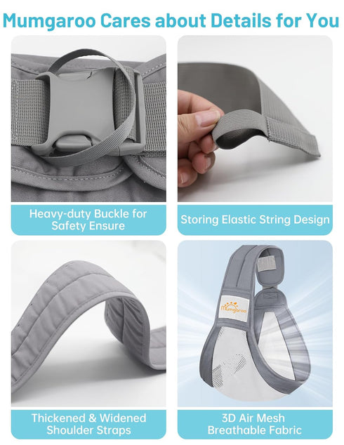 3D 33 lbs, Baby Sling Carrier, Cotton and Breathable Mesh, Ergonomically Adjustable Baby Carrier Newborn to Toddler