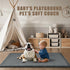 PapaMama 1.3" Tummy 39X59) Baby Play Mat for Floor, Thick Memory Foam Muscle Playpen Cushion, Soft Coral Velvet Time