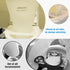 QOOMABA Cloth Diaper Sprayer Splatter Shield with Grabber Reacher Tool - Snap Design for Stability, One-Handed Rinsing
