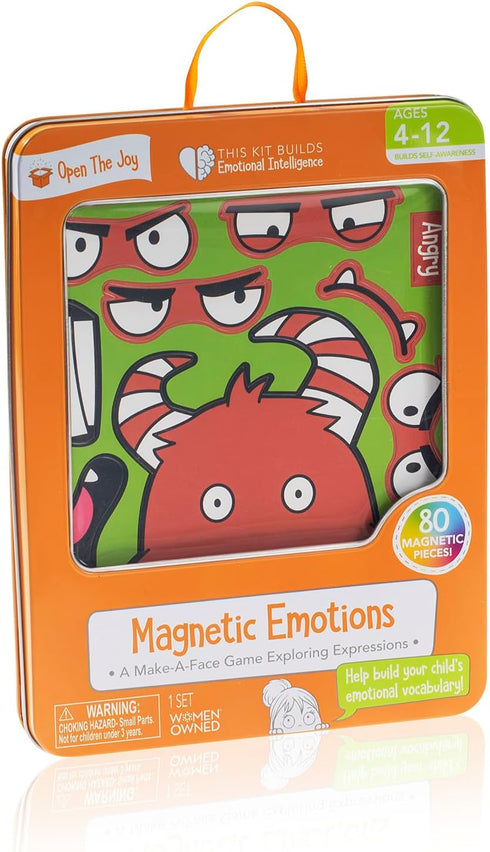 Open The Joy's Magnetic Emotions Playset, Learn and Express Feelings with Magnetic Characters, Ages 4+