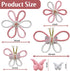KUNHEHO Set 6 Butterfly Wall Decor of Daisy Flower Boho Nursery Wall Dcor Bohemian Macrame Woven Rattan Wall Hanging
