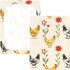 CZXW 52" 28" Rustic Floral Chicken Crib Sheets Fitted x Natural Cotton Soft & Breathable for Baby Crib Mattress