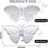 6 Pieces Silver Butterfly Balloons - 42 Inch Extra Large Birthday Foil Balloons for Party Decoration