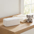 KOMBIUDA Wipe Dispenser with Lid Refillable Decorative Wet Tissue Holder for Home Travel Makeup Storage Container