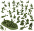 BMC Marx Plastic Army Men US Soldiers, 31pc OD Green WW2 Figures, Made in USA