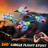 WATUDOU 2.4GHz 360 8-12 Mini Stunt Remote Control Plane Drone Toys with LED Lights RC Airplane Toys, Headless Mode